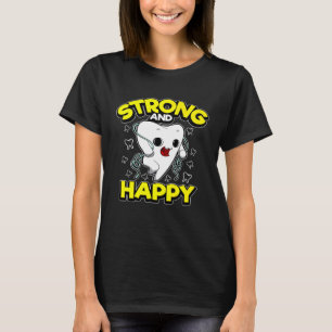Camiseta Dentes Saudáveis - Dente Forte E Feliz - Dentista