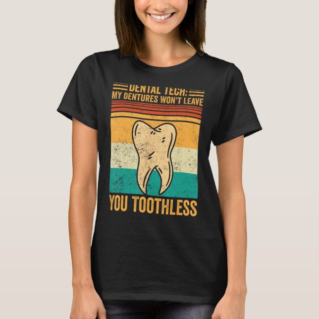 Camiseta Dentiladores de tecnologia de laboratório dentário (Frente)