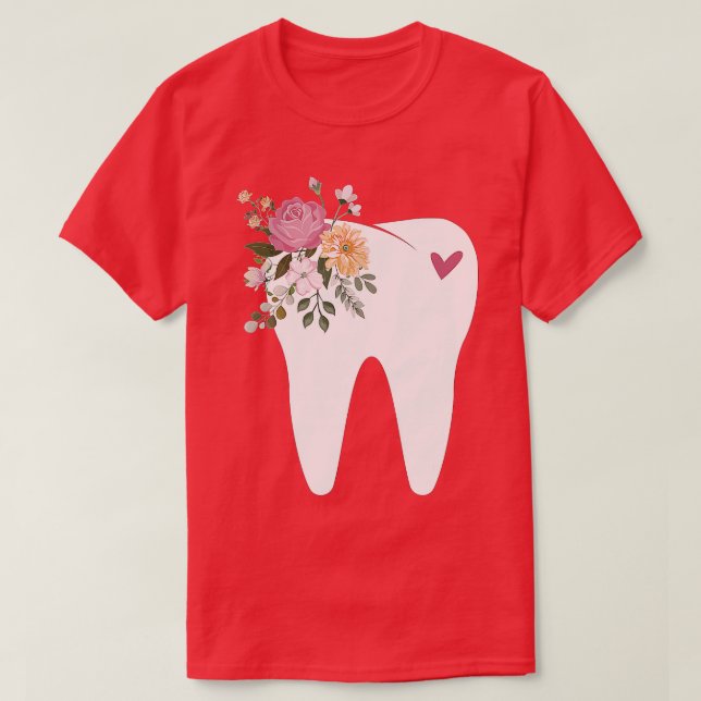 Camiseta Dentist Dental Assistant Oral Hygienist Tooth Flow (Frente do Design)