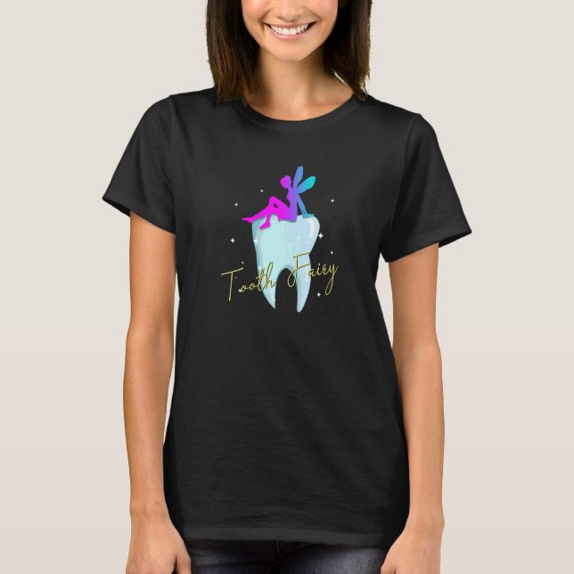 Camiseta Dentista-Assistente Dentor-Dentor-Dente Fada Dente (Frente)
