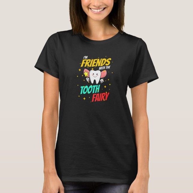 Camiseta Dentista-Assistente Dentor-Dentor-Dente Fada Dente (Frente)