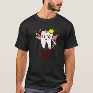 Camiseta Dentista-Assistente Dentor-Dentor-Dente Fada Dente