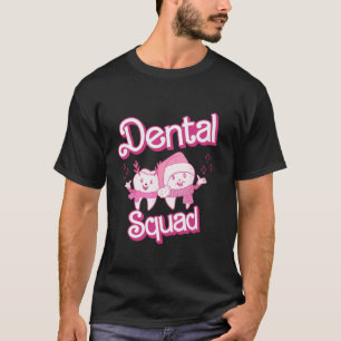 Camiseta Dentista C do Artesanato do Quad Dental Cor-de-Ros