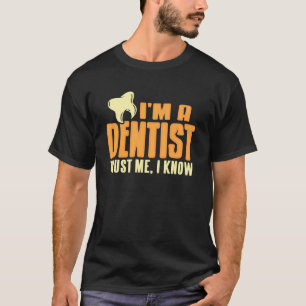 Camiseta Dentista Certificado Confie nas Habilidades Humor 