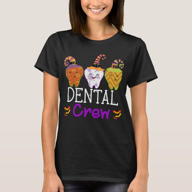 Camiseta Dentista de Dia das Bruxas, Cute de Dentista (Frente)