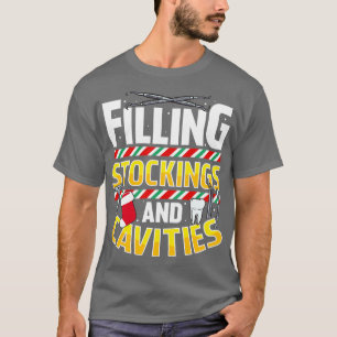 Camiseta Dentista de Natal Engraçado Ditos de Humor