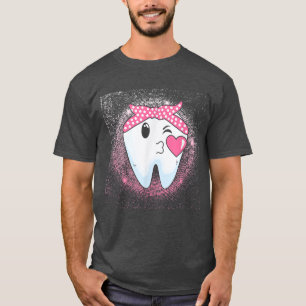 Camiseta Dentista Dentária Assistente de Leite Dente