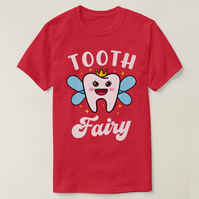 Camiseta Dentista dentária de fada dentária (Frente do Design)