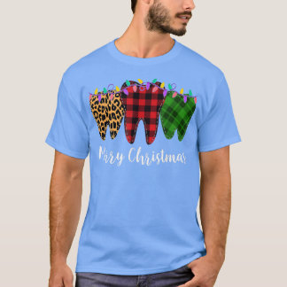 Camiseta Dentista dentária de Natal Dente Dentista Dentária