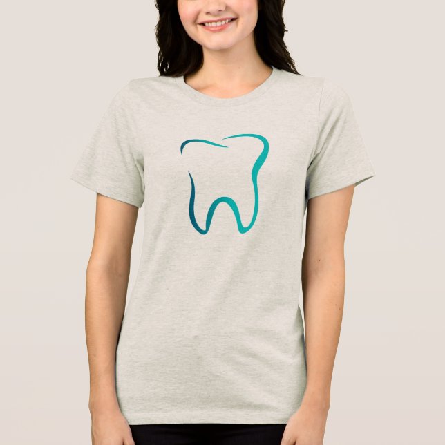 Camiseta Dentista dentária Imagem Médica (Frente)