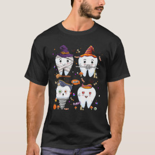 Camiseta Dentista Dentista De Halloween De Esquadrão Dental