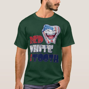 Camiseta Dentista Dentista Vermelho Dente Branca Dentes Des