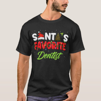 Camiseta Dentista do Natal Papai Noel Dentista Favorito