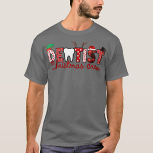 Camiseta Dentista Engraçado Árvore de Natal da Tripulação