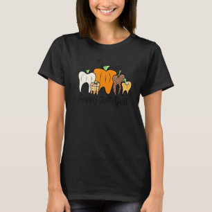 Camiseta Dentista Feliz Outono Para Vocês Dentes de Abóbora