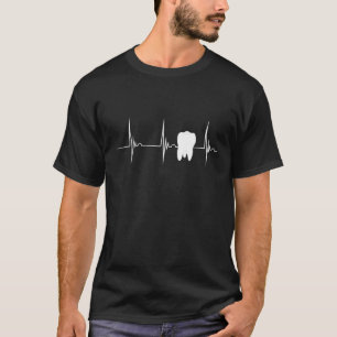Camiseta Dentista Higienista Dental Pulso Ekg Ortho