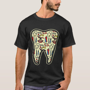 Camiseta Dentista Ilustração Molar Imagem Decay
