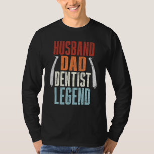 Camiseta Dentista Marido Pai Dentista Legenda Gráfico Para