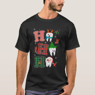 Camiseta Dentista Natal Engraçado Dentação Dentária Dente V