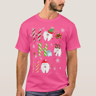 Camiseta Dentista Natal Ho Ho Dente Esquadrão Dental Merr