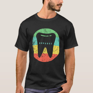 Camiseta Dentista Ortodontista Vintage Retro Dente