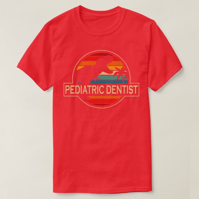 Camiseta Dentista Pediátrico Dinossauro (Frente do Design)