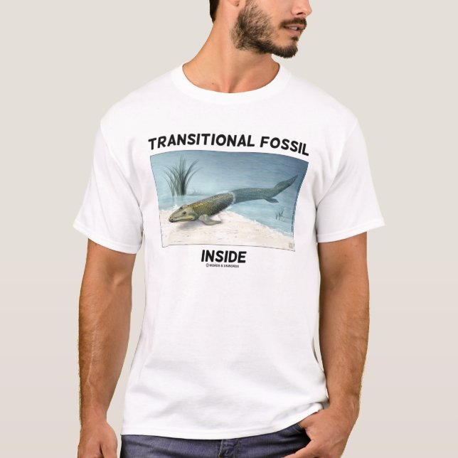 Camiseta Dentro de Fóssil de transição Tiktaalik rosaea (Frente)
