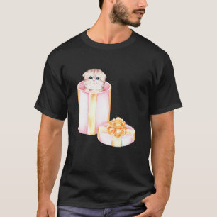 Camiseta Dentro de Gato Bonito A Adoção Do Gatinho De Caixa
