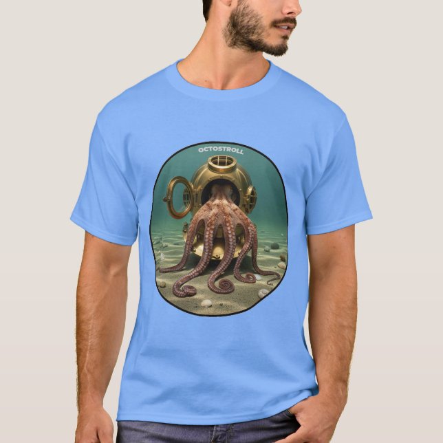 Camiseta Dentro de Octopus de um URM de Capacetes de Mergul (Frente)
