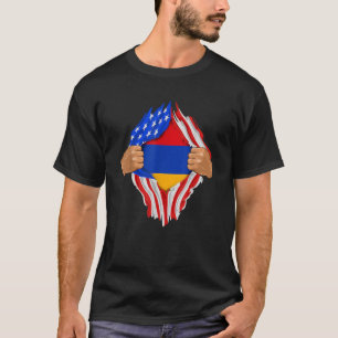 Camiseta Dentro de sangue armênio - Presente na bandeira ar