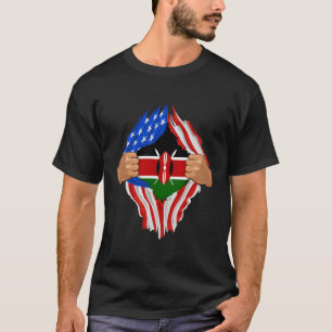 Camiseta Dentro de Sangue Queniano Me Bandeira Quênia