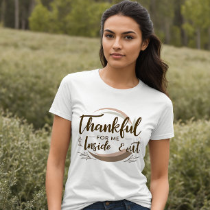 Camiseta Dentro e Saída Motivacionais de Saída Agradecidos
