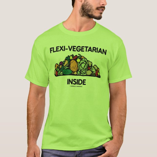 Camiseta Dentro Flexi-Vegetariana (Película De Produtos Hor (Frente)