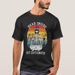 Camiseta Dentro, Mas Cafeão De Flor Com Esqueleto Cafeado