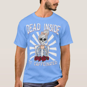 Camiseta Dentro, Mas Flor de design Cafeado