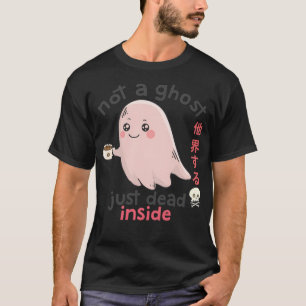 Camiseta Dentro Morto de café gordo Ghost Gótico Pastel Cre