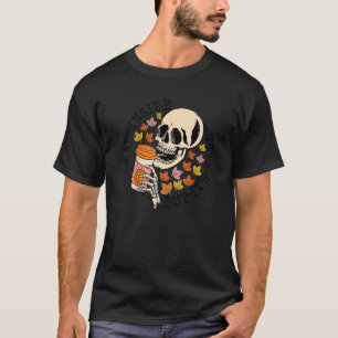 Camiseta Dentro morto, mas é picada de abóbora de esqueleto