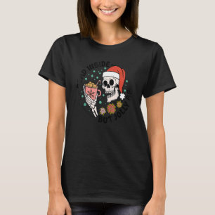 Camiseta Dentro morto Mas Jolly AF Skeleton Santa Hat Chris