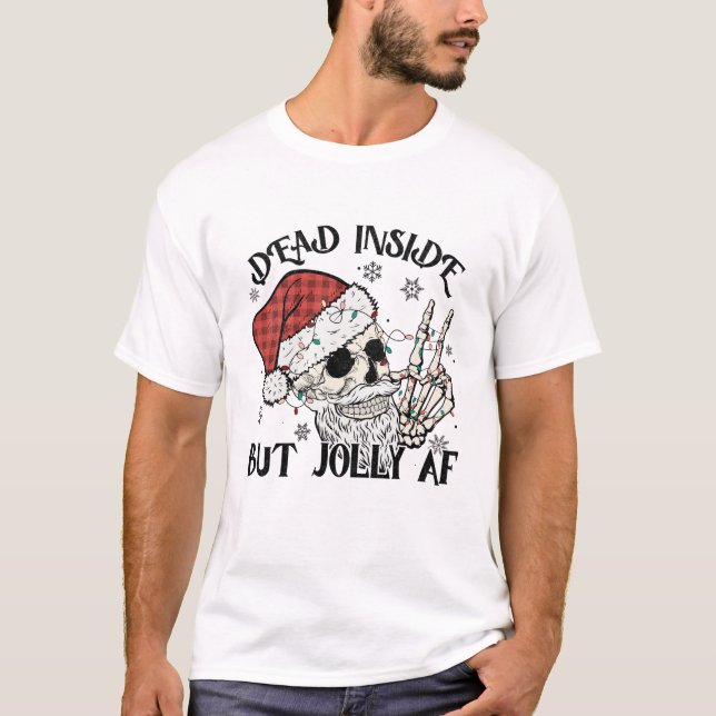 Camiseta Dentro morto Mas Jolly Aff, Feliz Natal. (Frente)