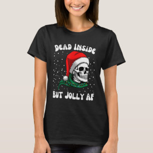 Camiseta Dentro morto Mas Papais noeis Crânio Jolly AF Frio