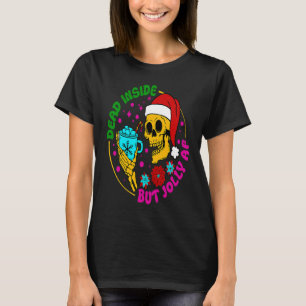 Camiseta Dentro morto Mas Papais noeis Jolly AF Esqueletos