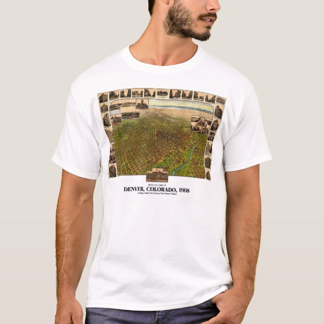 Camiseta Denver, Colorado - 1908 (Frente)