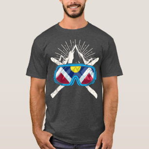 Camiseta Denver Colorado Skiing Ski Winter Sports Retro