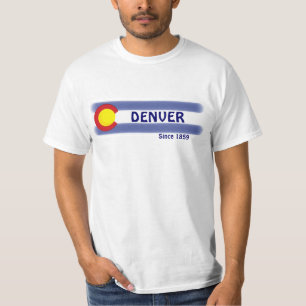 Camiseta Denver Colorado, valor de bandeira local