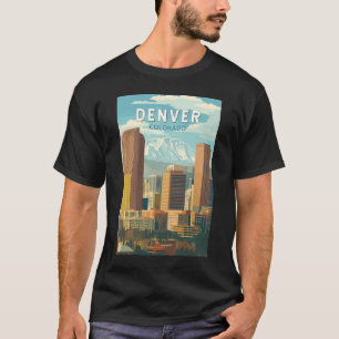 Camiseta Denver Colorado Viagem Arte Vintage