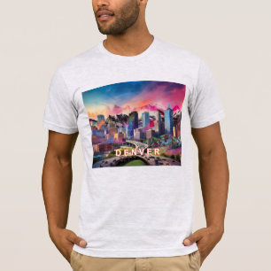 Camiseta Denver Skyline Grafite Art
