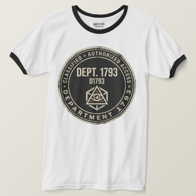 Camiseta Departamento 1793 Ringer (Frente do Design)