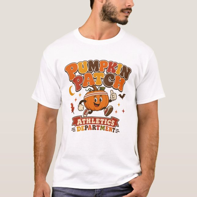 Camiseta Departamento de Atletismo da Pumpkin Patch (Frente)