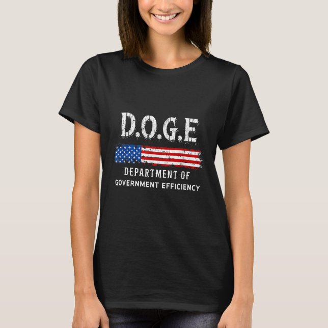 Camiseta Departamento De Cães Para Eficiência Do Governo (Frente)