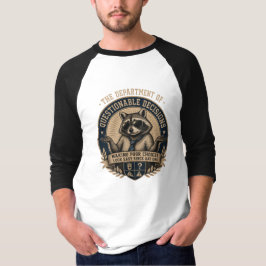 Camiseta Departamento de Decisões Questionáveis ​​Guaxinim 